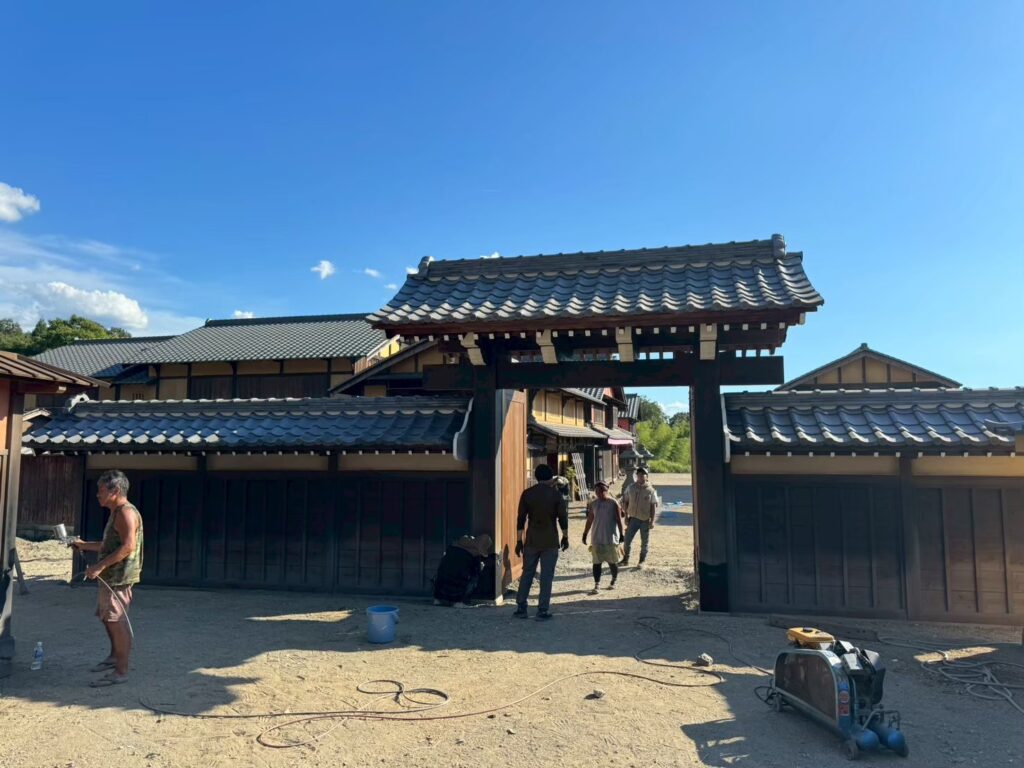 鳥居本撮影所　島原大門工事